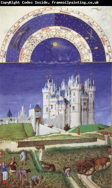 unknow artist Brothers Van Limburg September, page from the Tres riched heures du duc the Berry